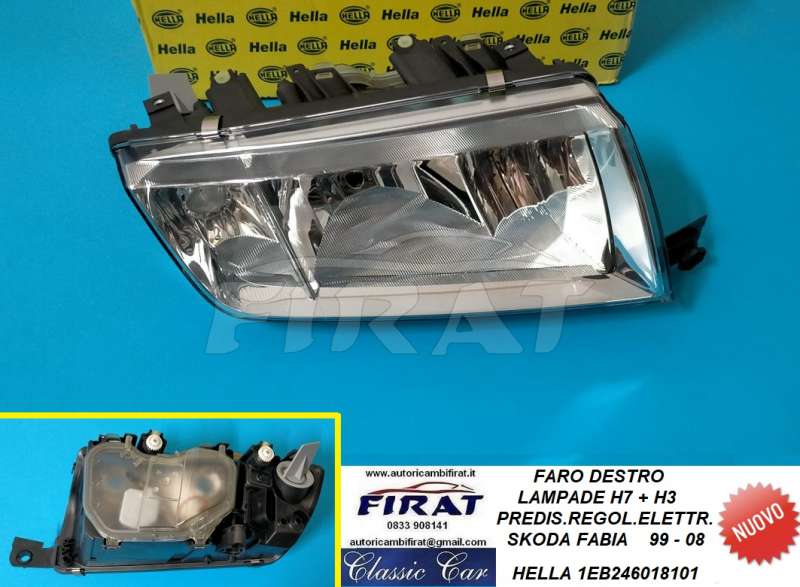 FARO SKODA FABIA 99 - 08 H7+H3 DX (1EB246018101)